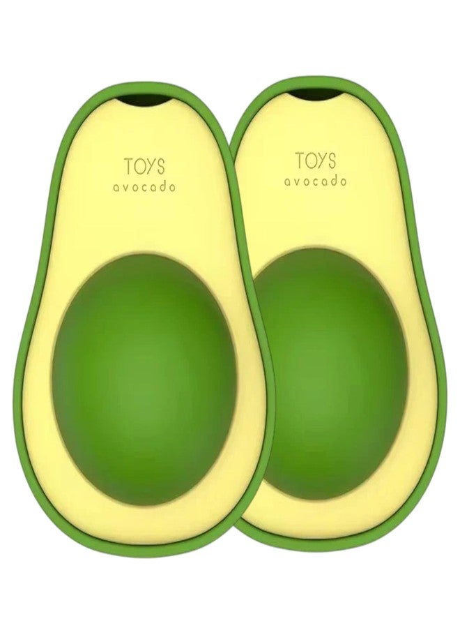 DOGTOWN Avocado Catnip Rotating Ball Toy for Cats - Interactive Pet Toy Catnip for Indoor Play and Exercise - Fun & Engaging Avocado Design for Kittens & Adult Cats (Pack of 2) - Image 1